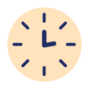 Ilustración vectorial de un temporizador con una flecha roja que muestra el tiempo transcurrido.