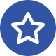 Image of a white star on a blue background
