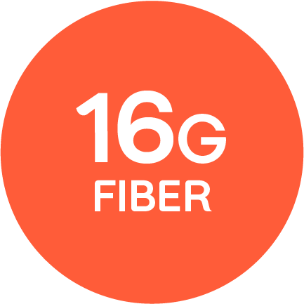 "16G FIBER" written in an orange circle.