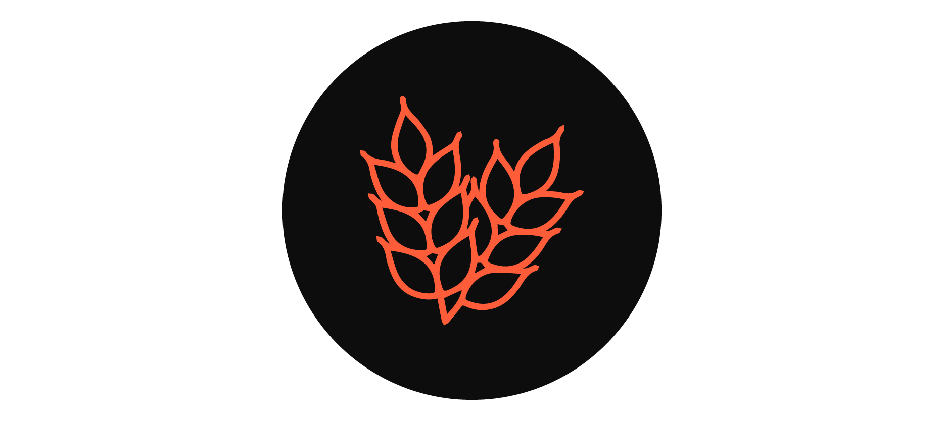 An orange icon of a plant.
