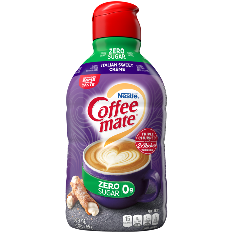 Zero Sugar Italian Sweet Creme Flavored Creamer 64 Oz Official Coffee Mate