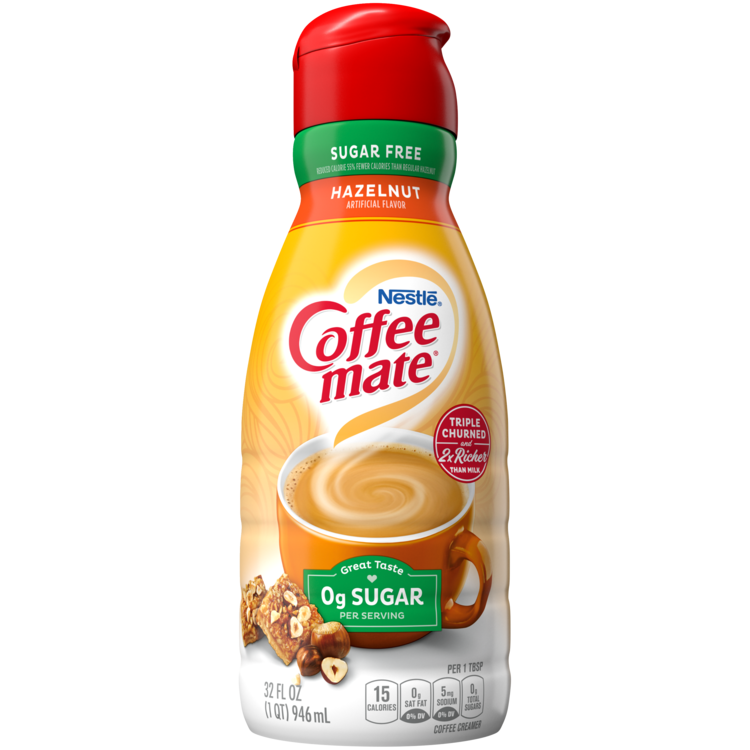 Sugar Free Hazelnut Flavored Coffee Creamer 32oz Official Coffee mate®