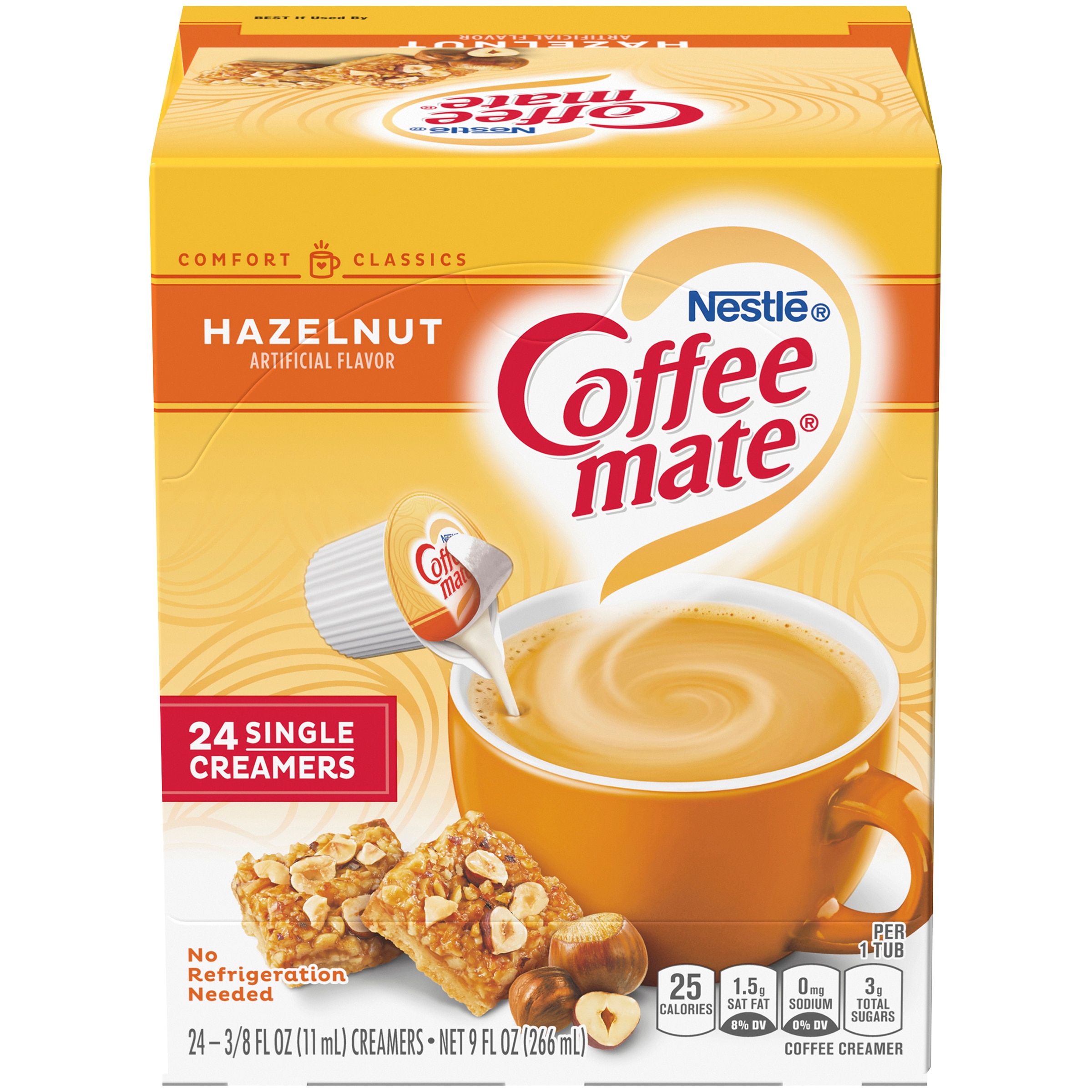 Hazelnut Flavored Coffee Creamer Singles 24 count Official Coffee mate®