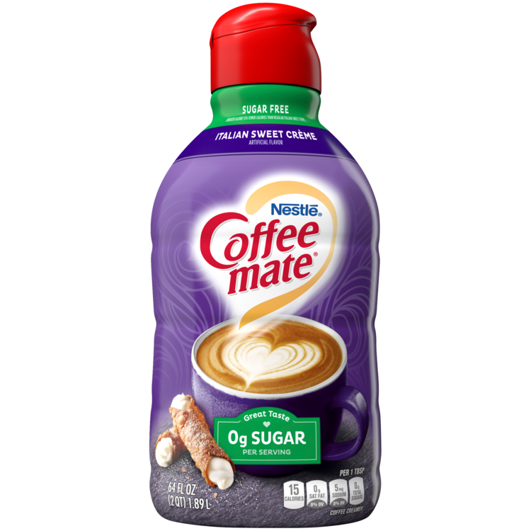Sugar Free Italian Sweet Crème Flavored Creamer 64 oz Official Coffee
