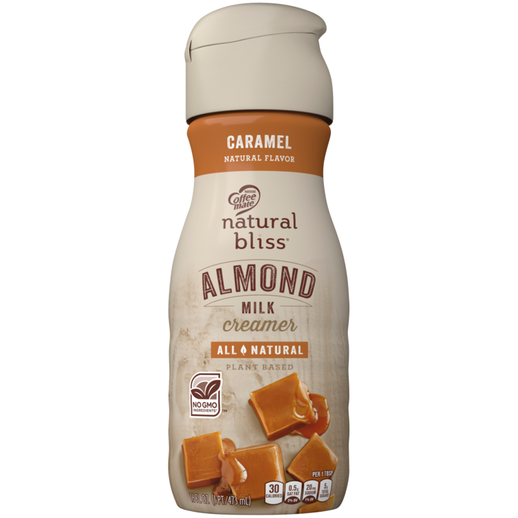 Almond Milk Caramel Flavored Coffee Creamer Official Natural Bliss