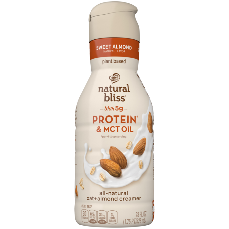 Sweet Almond Flavored Coffee Creamer With Protein Official natural bliss®
