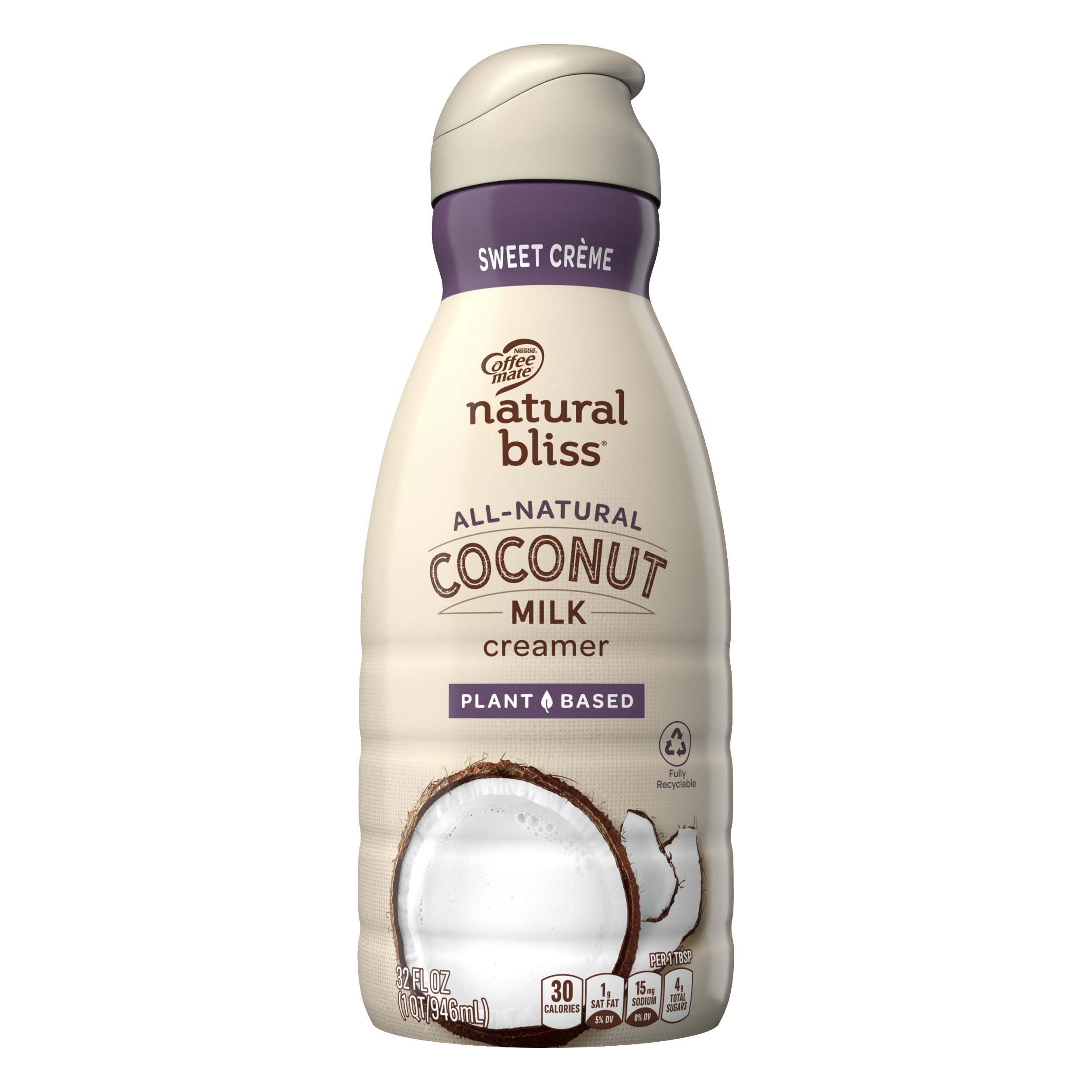 Sweet Creme Coconut Milk Creamer 32oz Official Natural Bliss