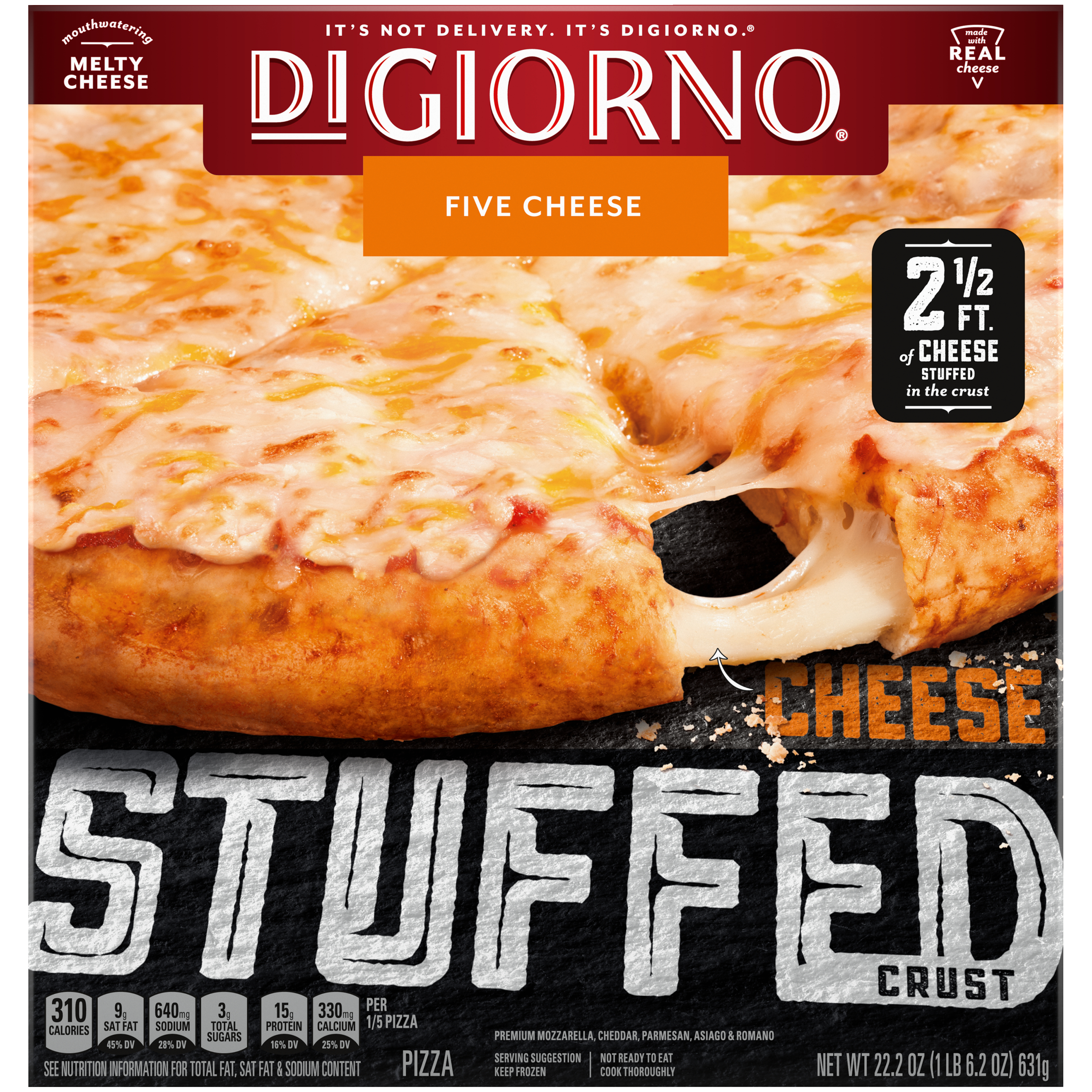 Stuffed Crust Five Cheese Frozen Pizza | Official DIGIORNO®