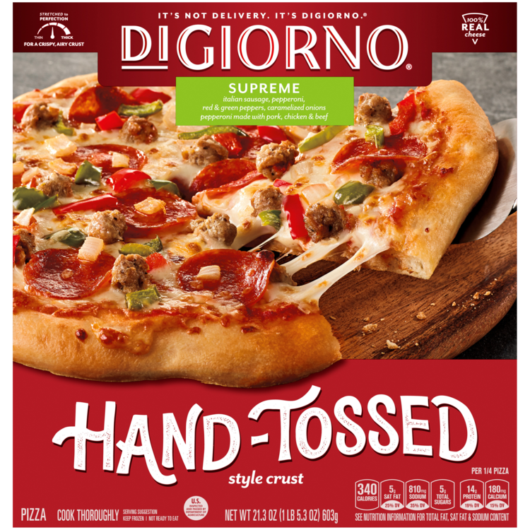 Hand-Tossed Style Crust Supreme Frozen Pizza | Official DIGIORNO®