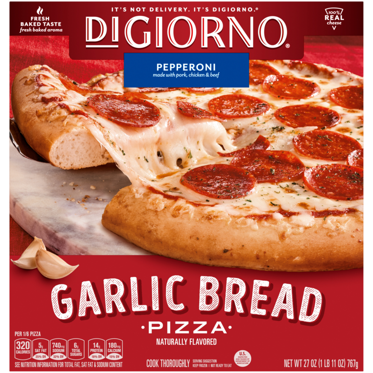 Garlic Bread Pepperoni Frozen Pizza Official DIGIORNO®