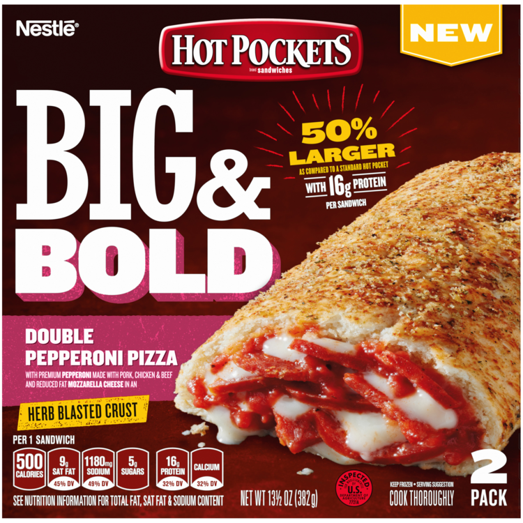 Big and Bold Double Pepperoni Pizza | Official HOT POCKETS®