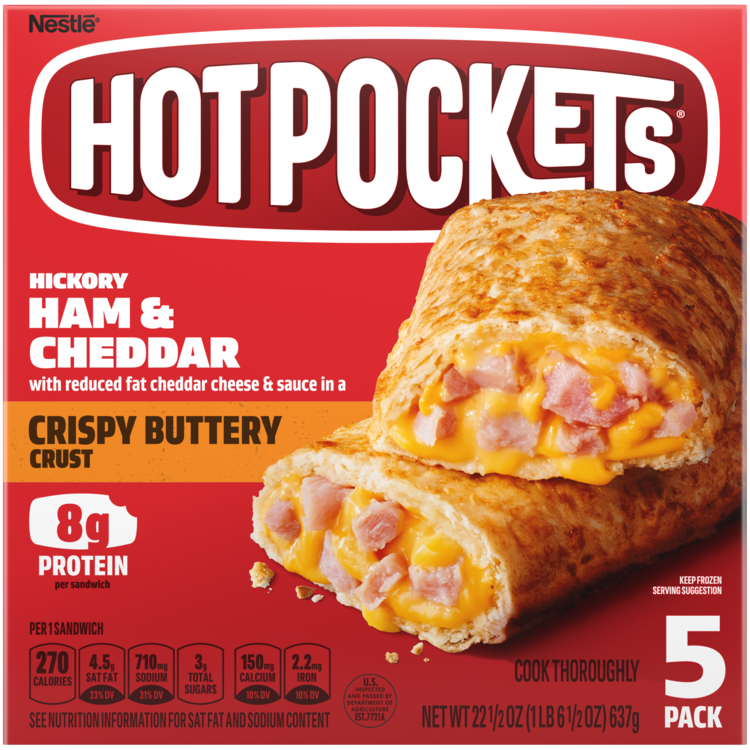 Hickory Ham & Cheddar Frozen Sandwiches 5 Pack | Official HOT ...
