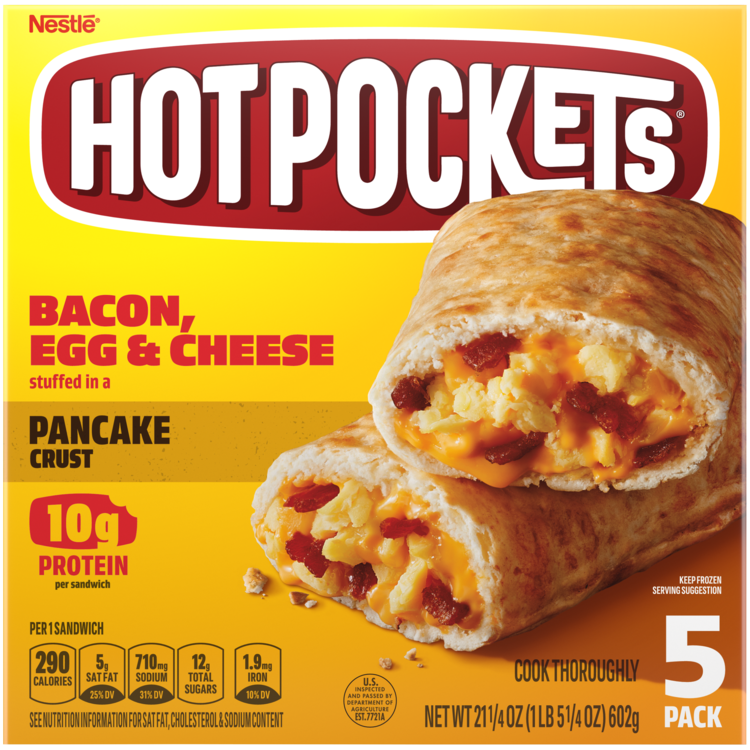 Bacon Egg And Cheese Frozen Breakfast Sandwich 5 Pack Official Hot Pockets