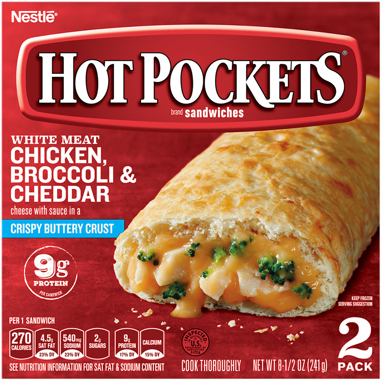 White Meat Chicken Broccoli Cheddar Frozen Sandwich Official Hot Pockets