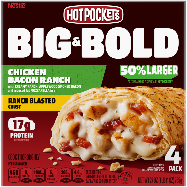 Big & Bold Chicken Bacon Ranch Sandwich Official HOT POCKETS®