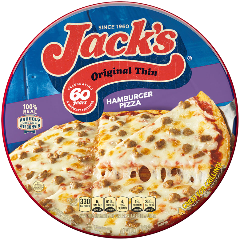 Thin Crust Hamburger Frozen Pizza Official Jack S