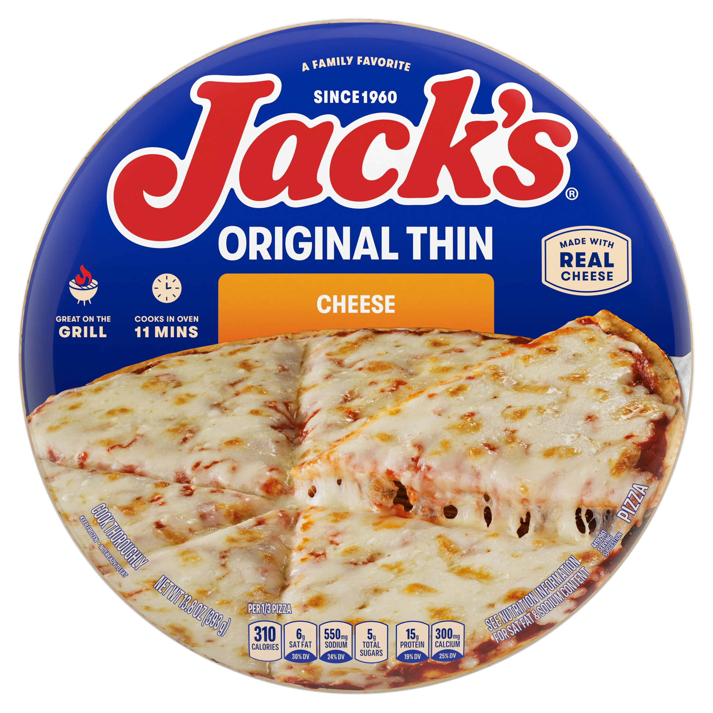 Original Thin Crust Cheese Frozen Pizza | Official JACK'S® PIZZA