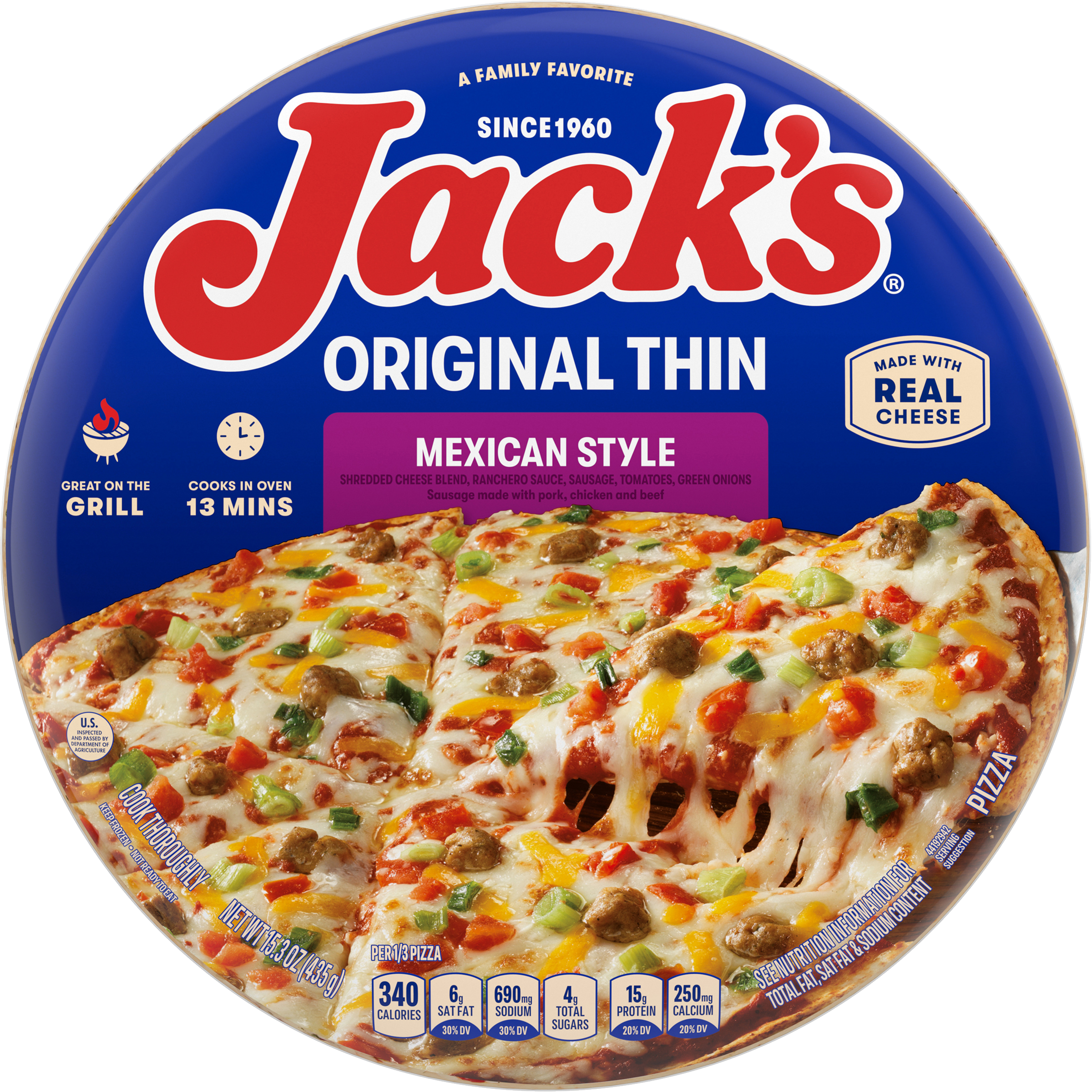 Thin Crust Mexican Style Frozen Pizza | Official JACK'S® PIZZA