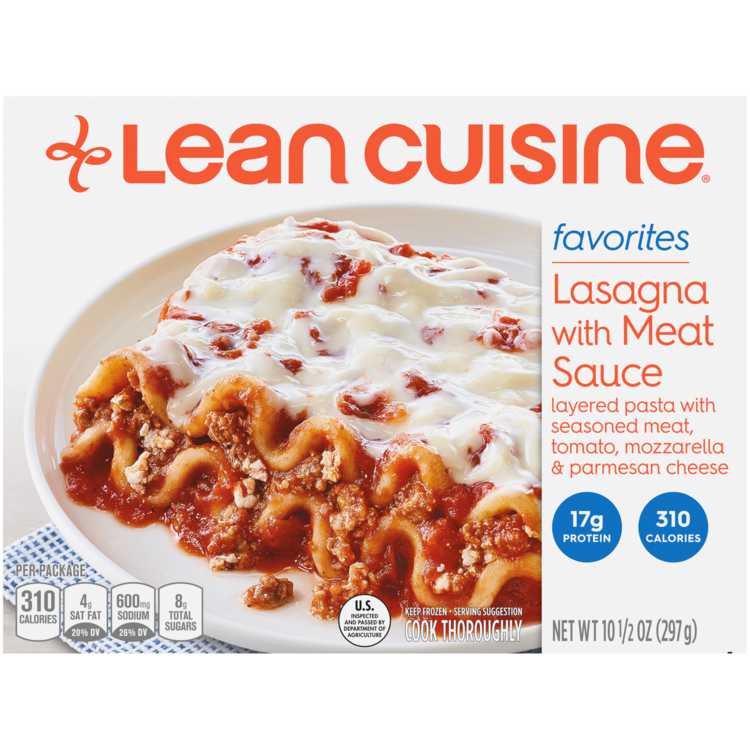 Lasagna With Meat Sauce Frozen Meal Official Lean Cuisine