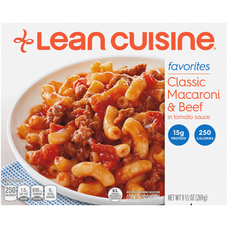 Classic Macaroni Beef Frozen Meal Official Lean Cuisine