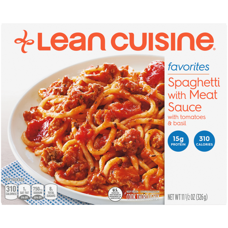 Spaghetti With Meat Sauce Frozen Meal Official Lean Cuisine