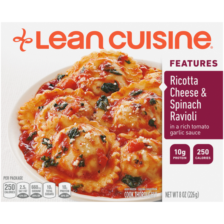 Ricotta Cheese Spinach Ravioli Frozen Meal Official Lean Cuisine Add 1 oz of italian dressing to the mix. ricotta cheese spinach ravioli