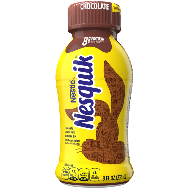 Chocolate Flavored Low Fat Milk 8 Fl Oz Official Nesquik
