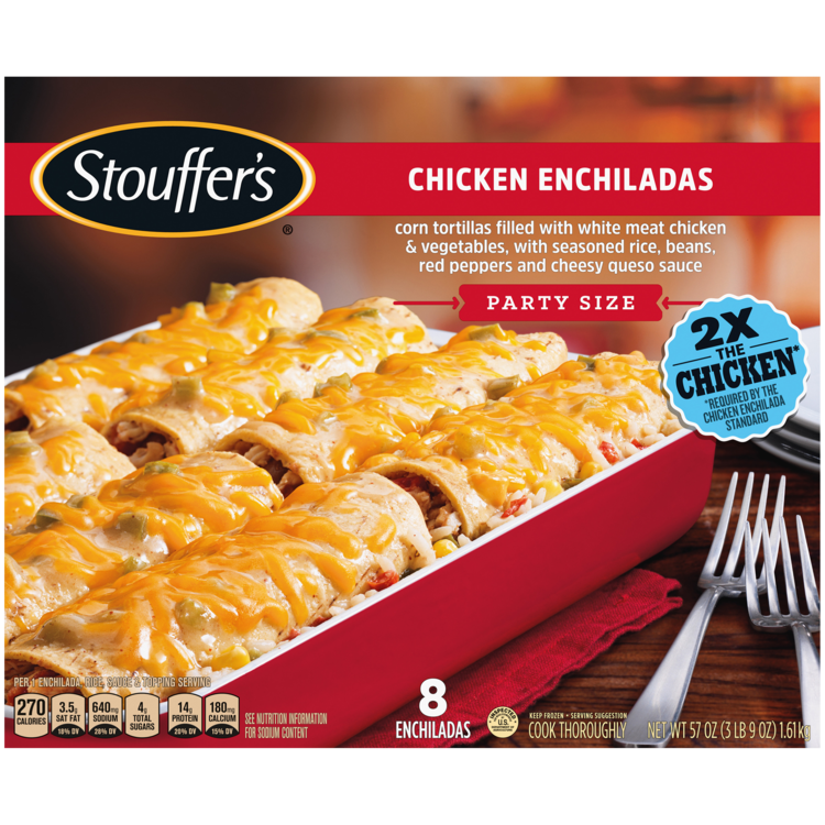 Chicken Enchiladas Party Size Frozen Meals Official STOUFFER'S®