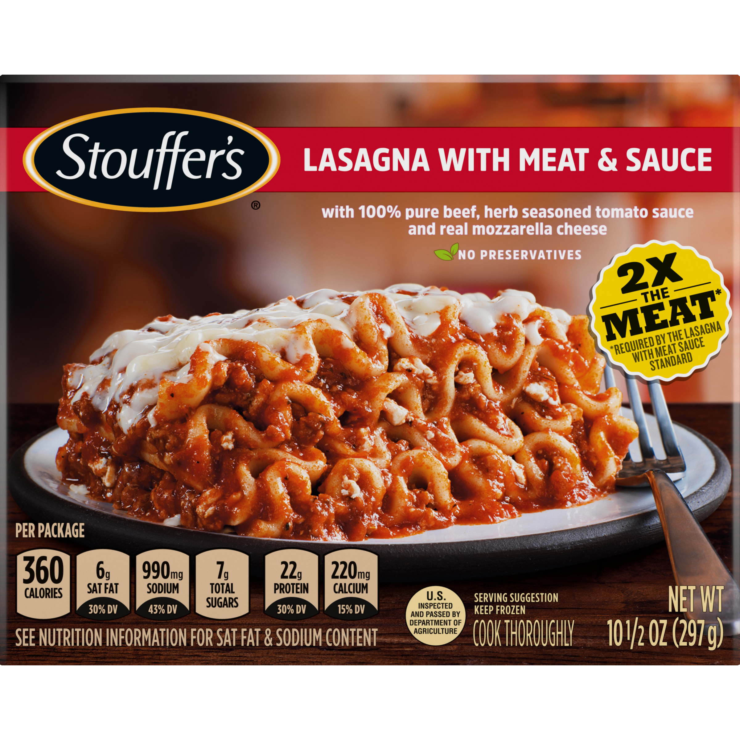 Lasagna With Meat And Sauce Frozen Meal | Official Stouffer's®