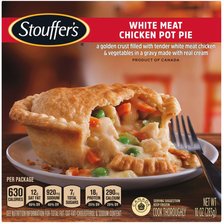 White Meat Chicken Pot Pie Frozen Meal Official Stouffer S
