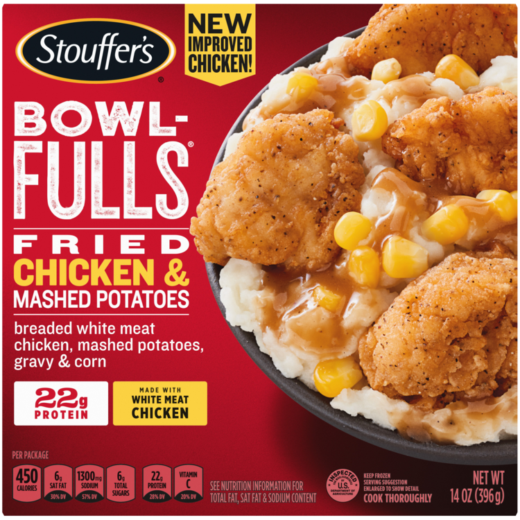 Fried Chicken Mashed Potatoes Frozen Bowl Fulls Official Stouffer S