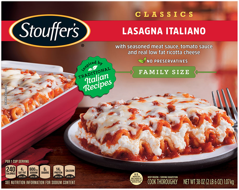 Lasagna Italiano Family Size Frozen Meal | Official Stouffer's®