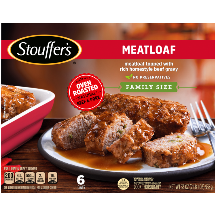 Meatloaf Family Size Frozen Meal Official Stouffer S