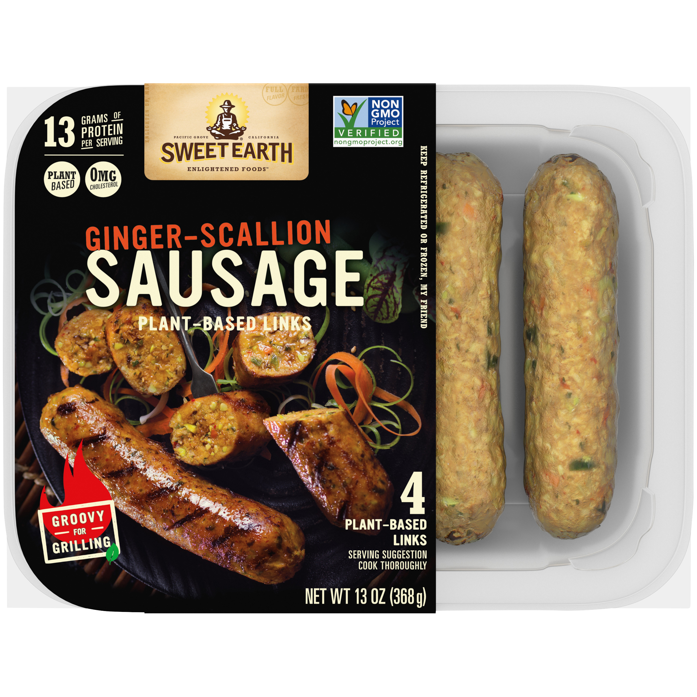 Ginger Scallion Vegan Sausage Official Sweet Earth Foods