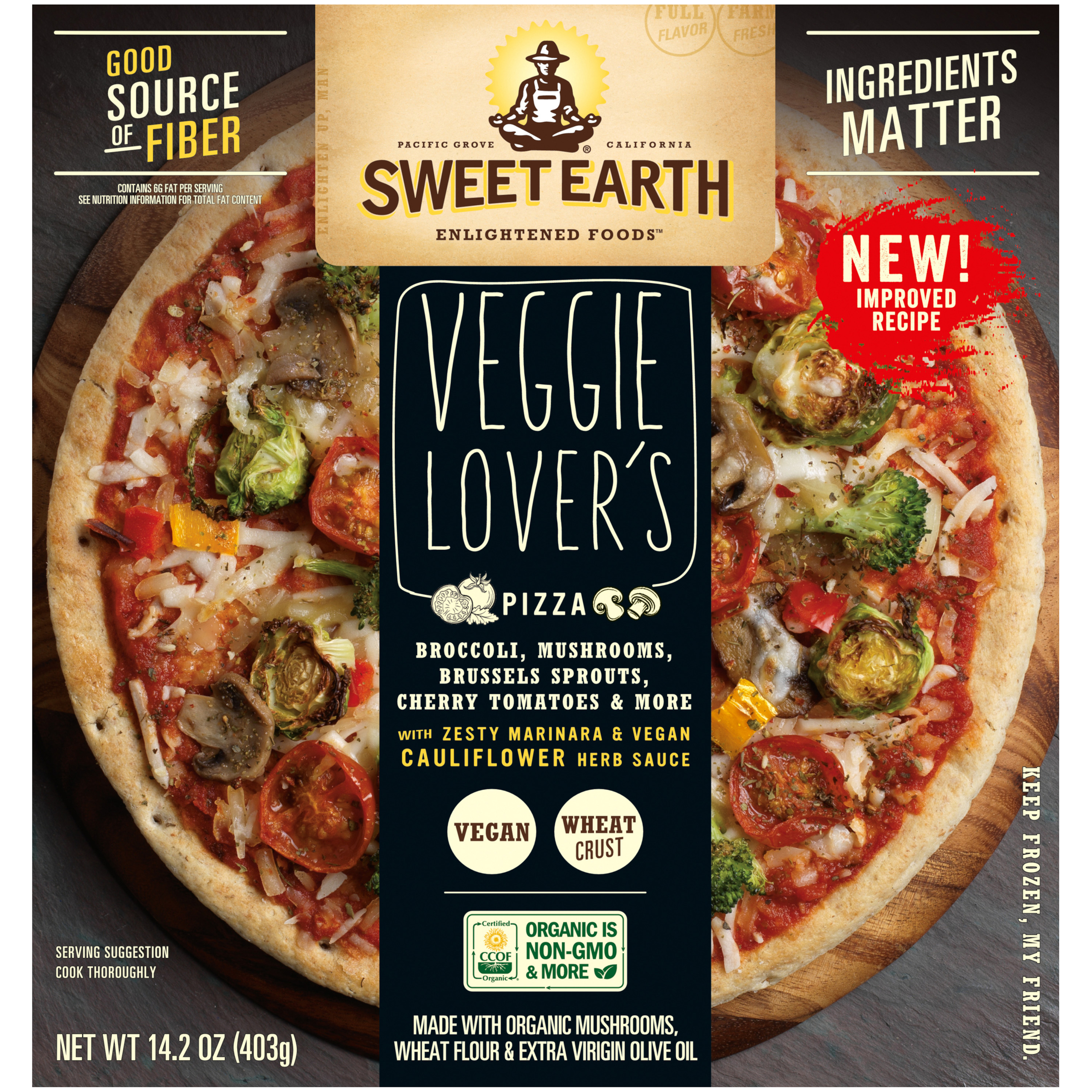 Veggie Lover S Vegan Frozen Pizza Official Sweet Earth Foods Visit cafe rip n dip this monsoon. veggie lover s vegan pizza