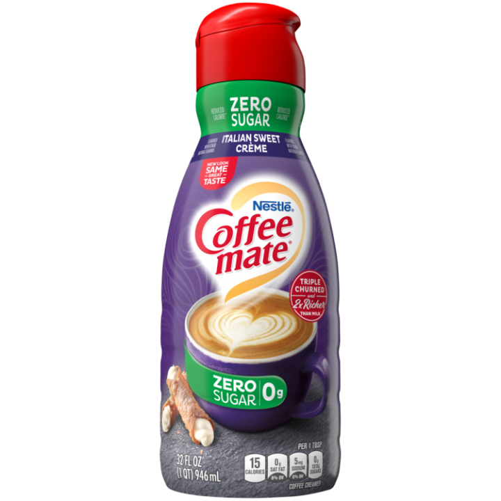 Zero Sugar Italian Sweet Creme Creamer 32oz Official Coffee Mate