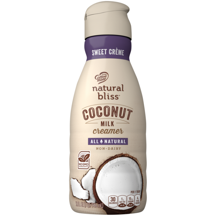 Sweet Creme Coconut Milk Coffee Creamer 32oz Official Natural Bliss