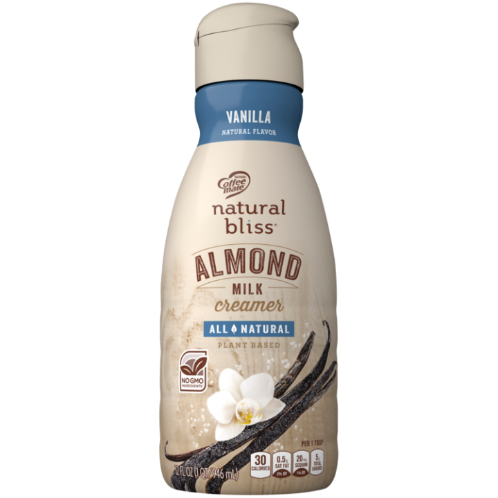 Download Vanilla Almond Milk All Natural Coffee Creamer 32 Oz Bottle Official Natural Bliss
