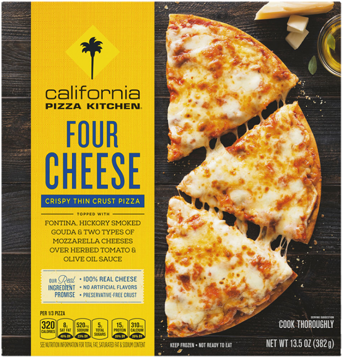 Four Cheese Crispy Thin Crust Pizza Official Cpk Frozen