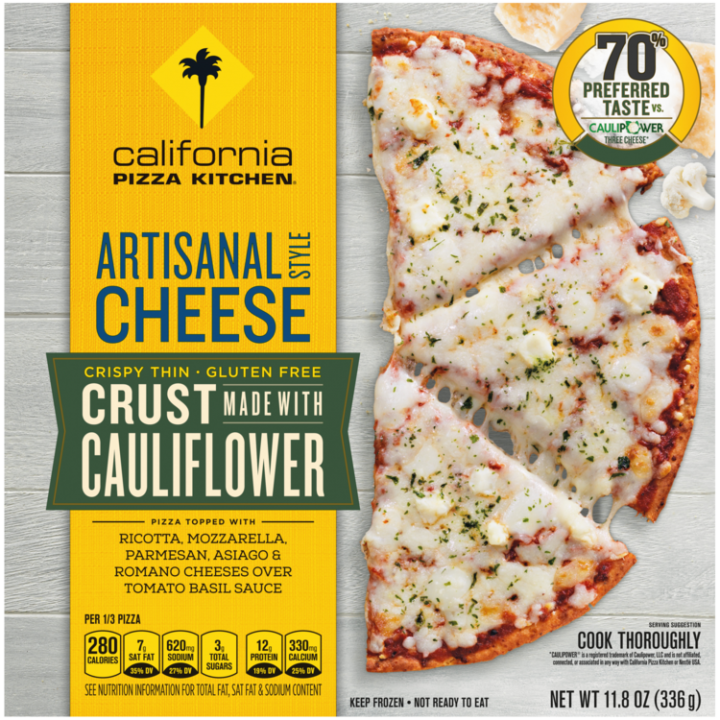 artisanal style cheese pizza