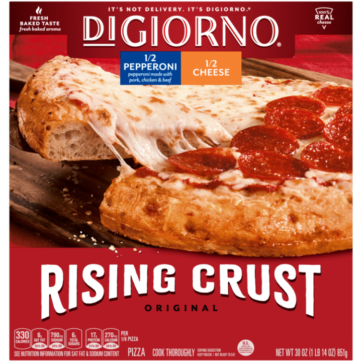 Rising Crust Half Pepperoni Half Cheese Frozen Pizza Official Digiorno Rising Crust Half Pepperoni Half Cheese Frozen Pizza Official Digiorno