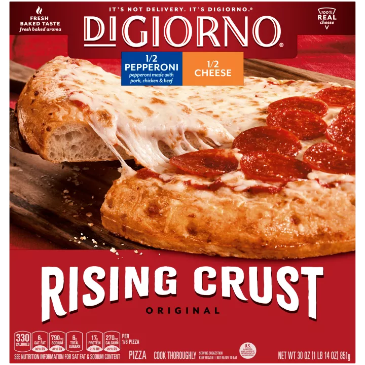 Rising Crust Half Pepperoni and Half Cheese Pizza | Official ...