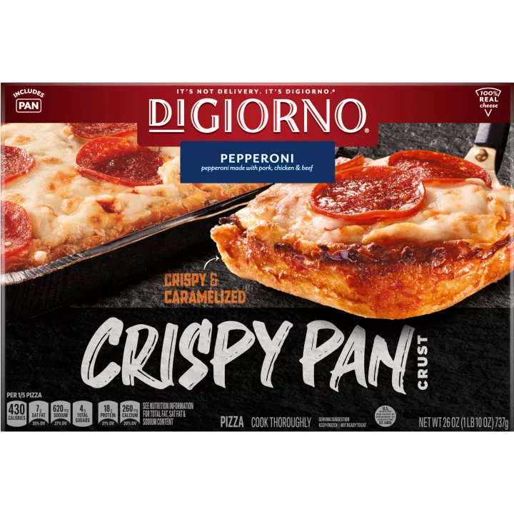 Crispy Pan Pepperoni Frozen Pizza | Official DIGIORNO®