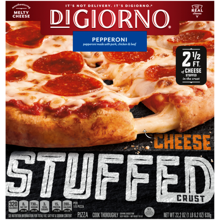 Stuffed Crust Pepperoni Frozen Pizza Official Digiorno - Frozen pizza nutrition label