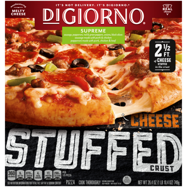 Stuffed Crust Supreme Frozen Pizza Official Digiorno
