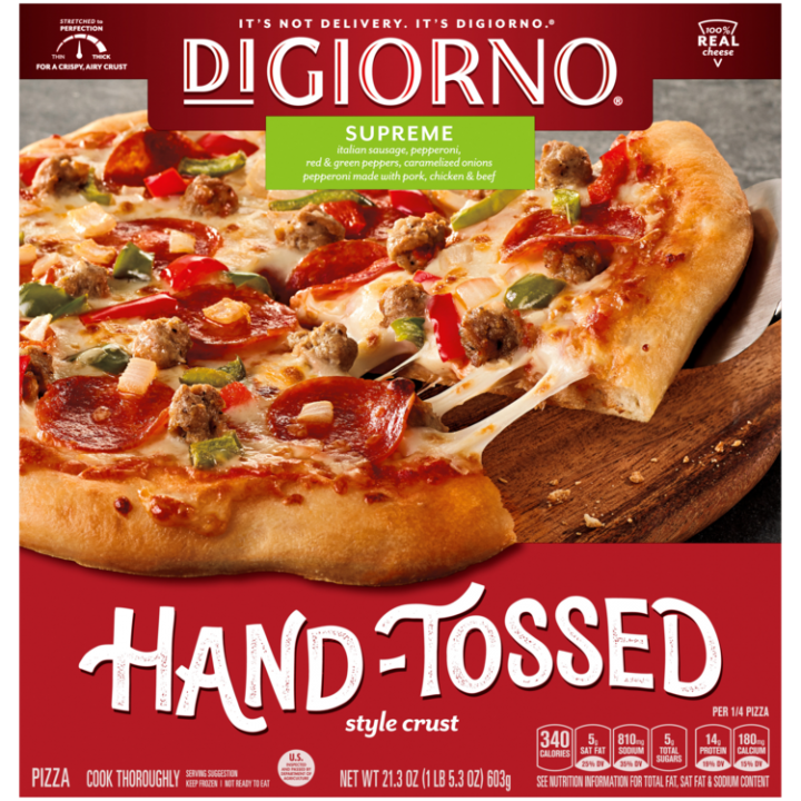 Hand Tossed Style Crust Supreme Frozen Pizza Official Digiorno