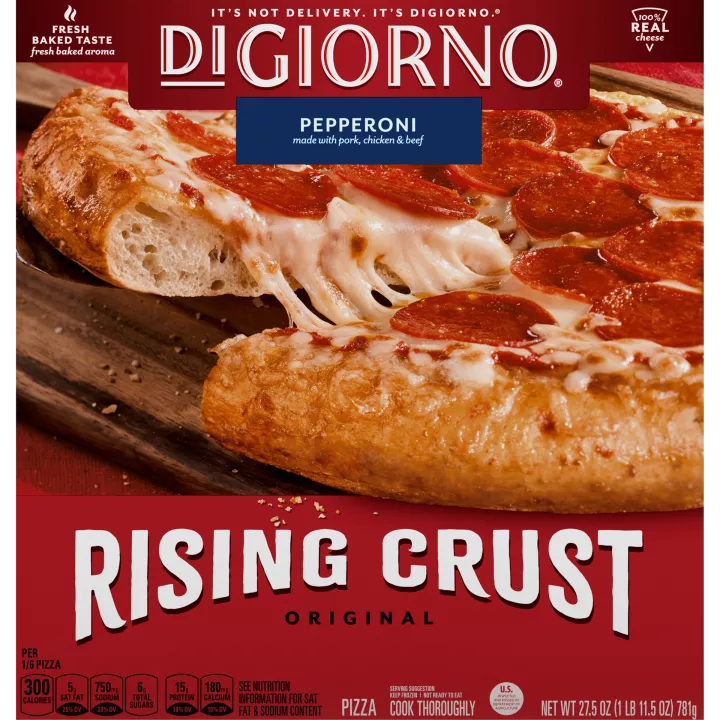 Rising Crust Pepperoni Frozen Pizza | Official DIGIORNO®