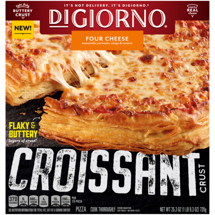 Croissant Crust Four Cheese Frozen Pizza Official Digiorno With the new digiorno design a pizza kit, everyone's an artist. four cheese pizza
