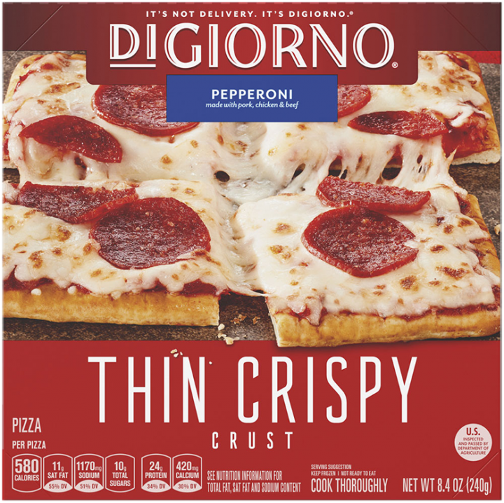 Small Thin Crust Pepperoni Frozen Pizza Official Digiorno