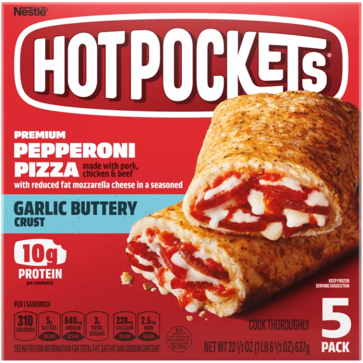 Pepperoni Pizza Frozen Sandwich 5 Pack | Official HOT POCKETS®